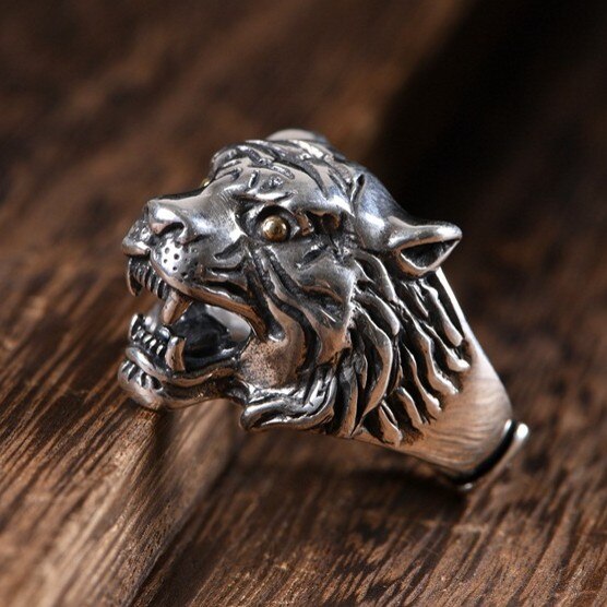 Anello Tigre in Argento 925