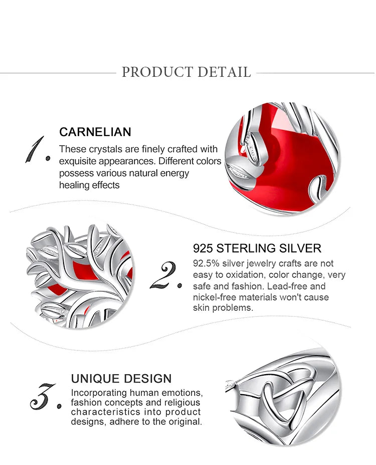 Anello Albero della Vita in Argento 925 e Corniola