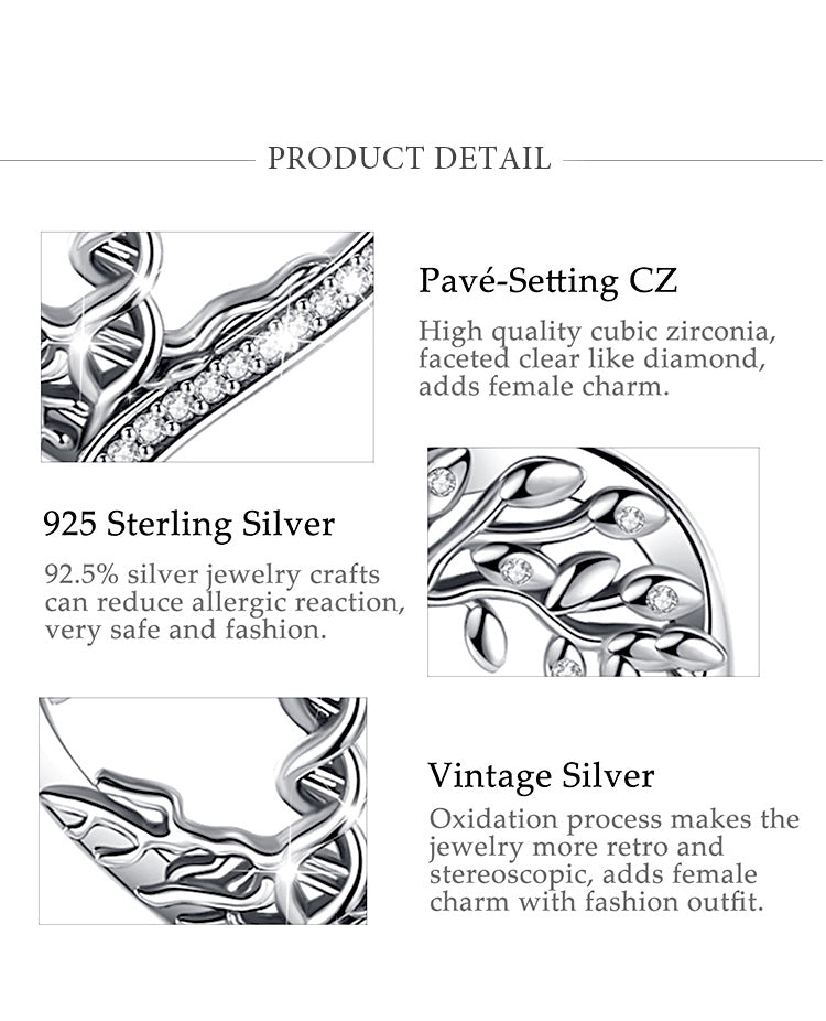 Ciondolo Albero della Vita in Argento 925 e Zirconi - EkoWorld Jewels Ciondolo