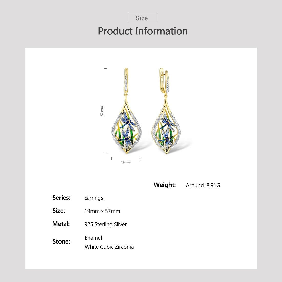 Orecchini Libellula In argento 925 e Zirconi - EkoWorld Jewels Orecchini