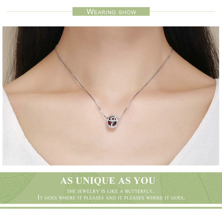 Charm Fiore Rosa in Argento 925 - EkoWorld Jewels Charm