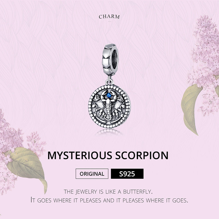 Charm Scorpione in Argento 925 e Zircone - EkoWorld Jewels Charm