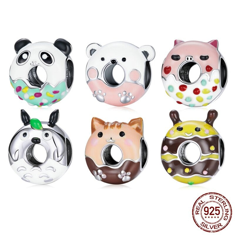 Charm Panda Ciambella in Argento 925 - EkoWorld Jewels Charm