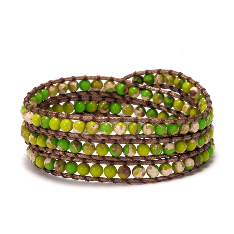 Bracciale con Pietre d'Oceano Verde - EkoWorld Jewels Bracciale