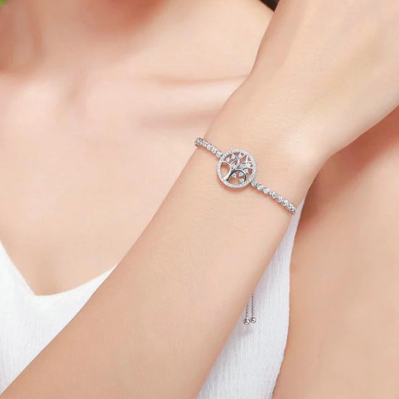Bracciale Albero della Vita in Argento 925 e Zirconi - EkoWorld Jewels Bracciale