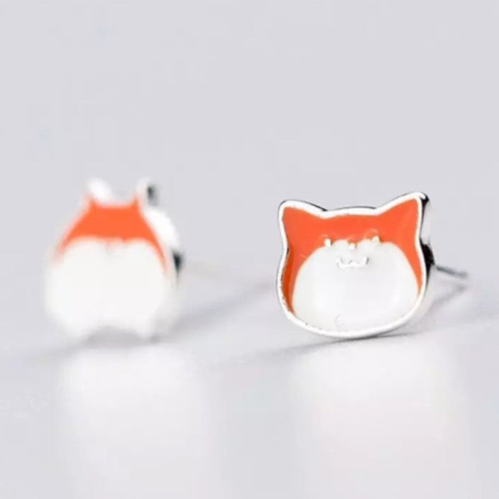 Orecchini Gatto in Argento 925