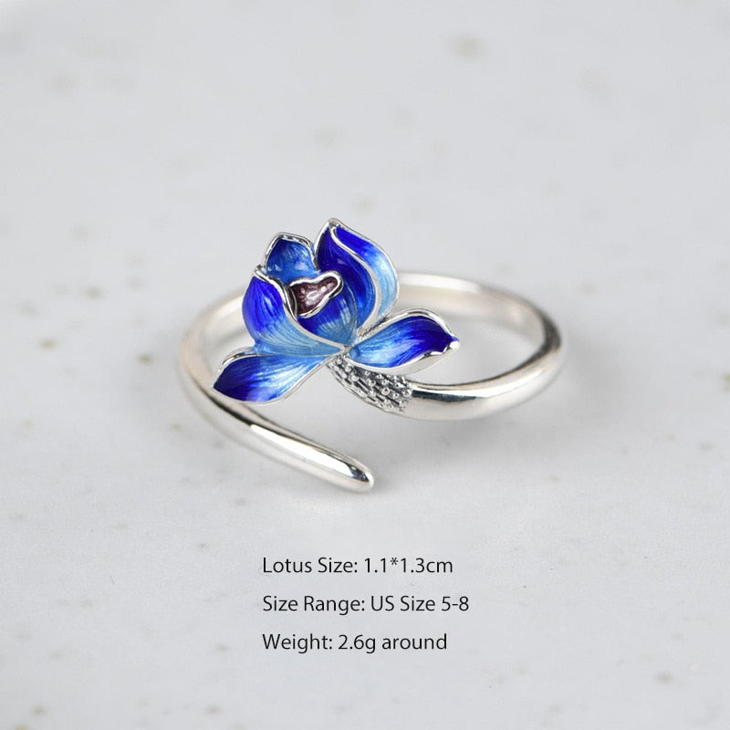Anello Fiore di Loto in Argento 925 - EkoWorld Jewels Anello
