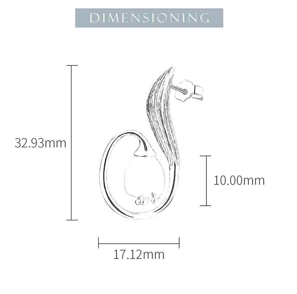 Orecchini Giglio della Valle in Argento 925 e Corallo Rosso - EkoWorld Jewels Orecchini