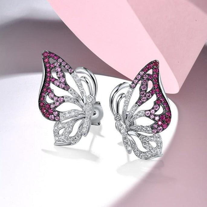 Orecchini Farfalla in Argento 925 e Zirconi - EkoWorld Jewels Orecchini