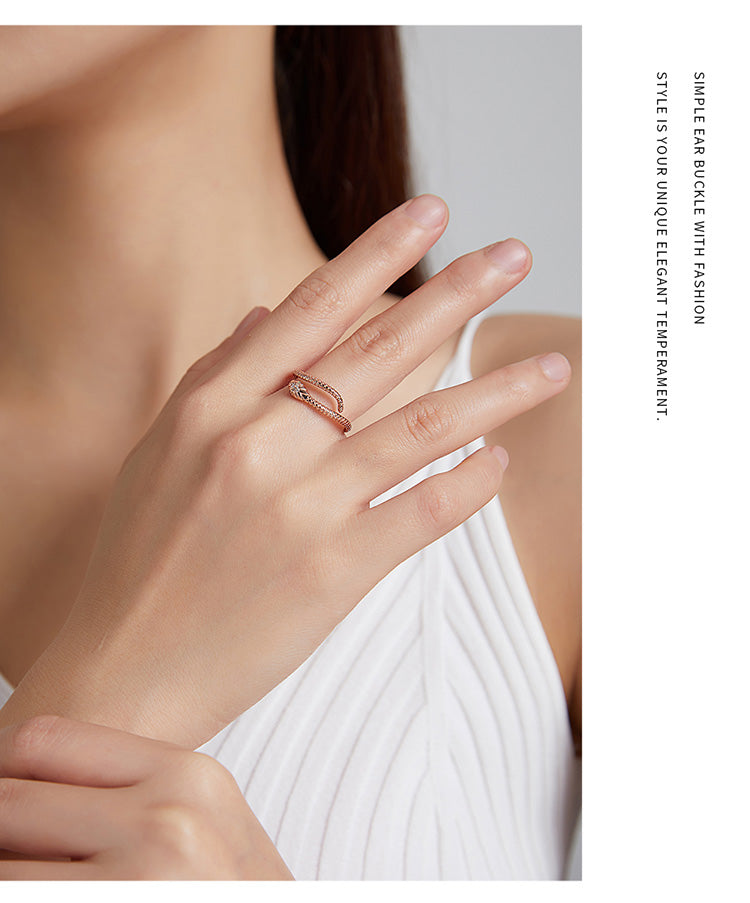 Anello Serpente in Argento 925 e Zirconi - EkoWorld Jewels Anello