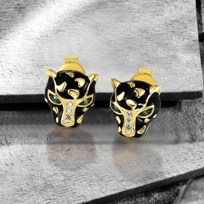 Orecchini Leopardo in Argento 925 e Zirconi - EkoWorld Jewels Orecchini