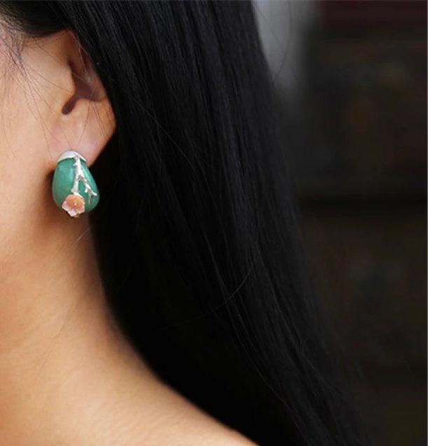 Orecchini in Argento 925 e Avventurina - EkoWorld Jewels Orecchini