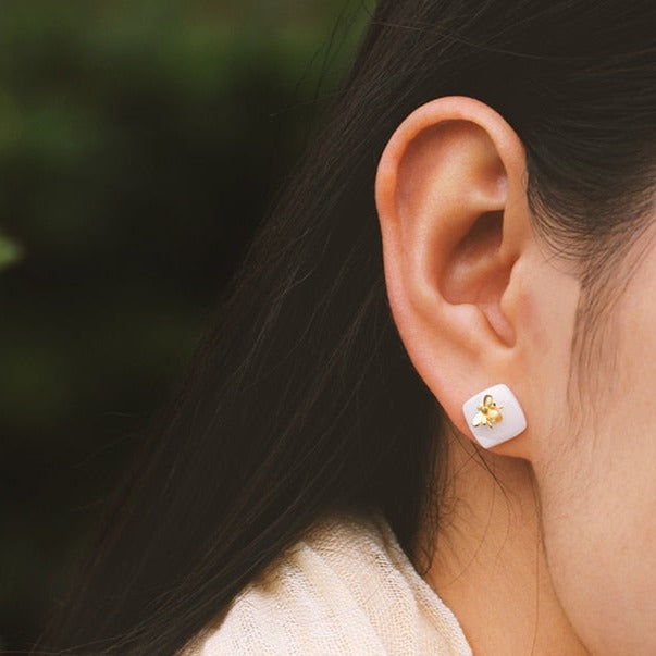 Orecchini Ape in Argento 925 e Nano Ceramica Naturale - EkoWorld Jewels Orecchini