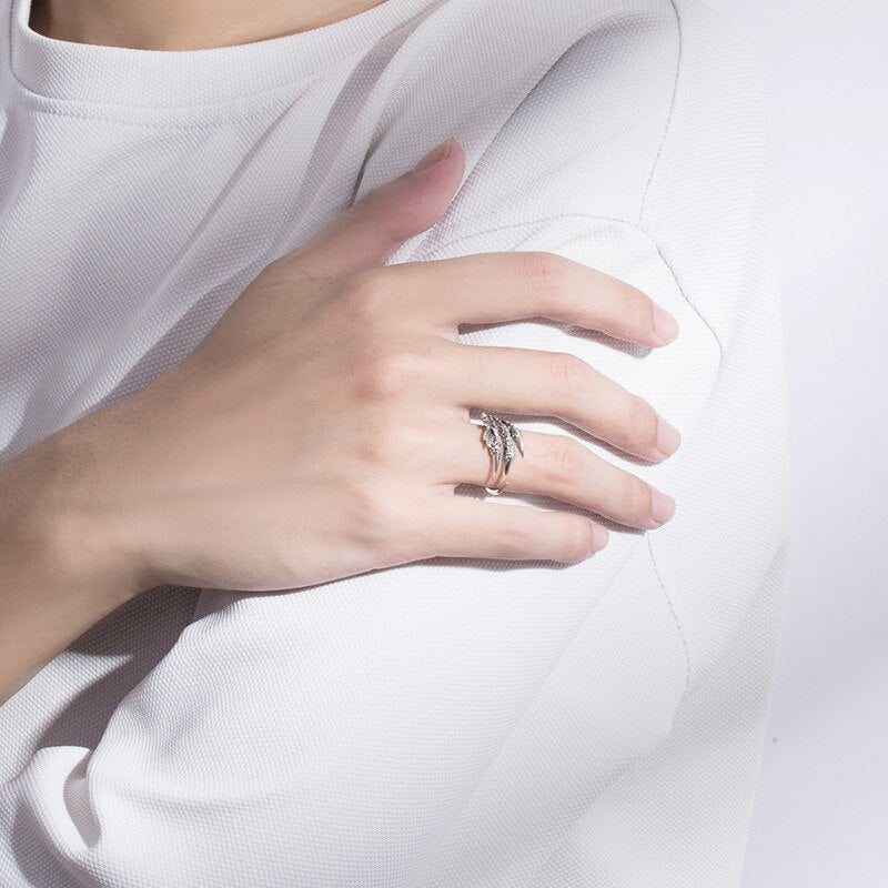 Anello Artigli d'Aquila in Argento Antico 925 - EkoWorld Jewels Anello