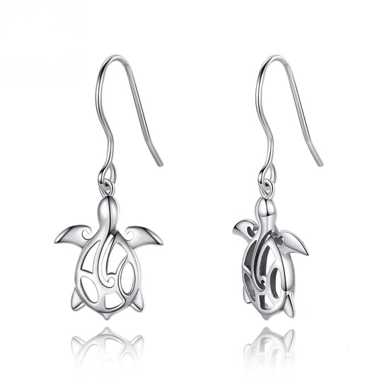 Turtle Earrings in 925 Silver