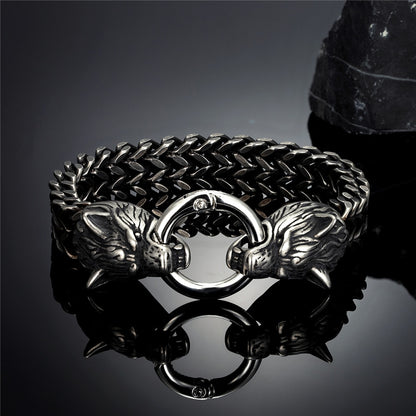 Wolf Bracelet in Stainless Steel