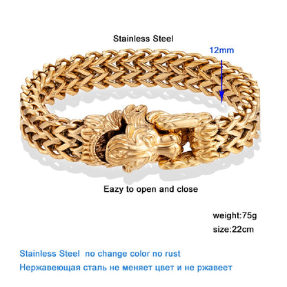Lion Bracelet in Stainless Steel