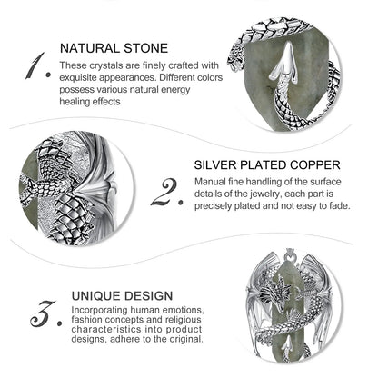 Collana Drago in Argento 925 e Labradorite