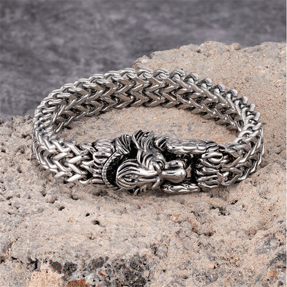 Lion Bracelet in Stainless Steel