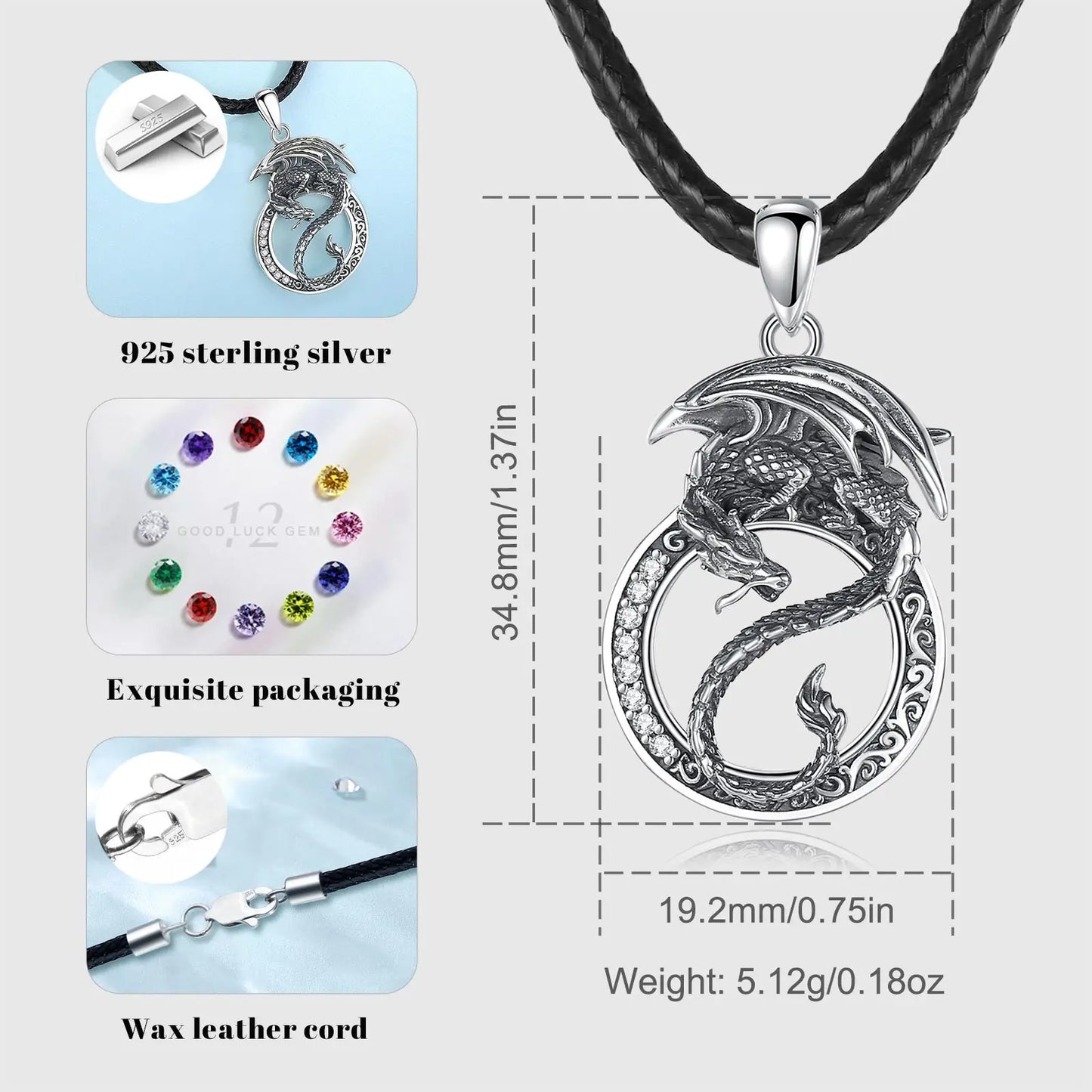 Collana Drago in Argento 925