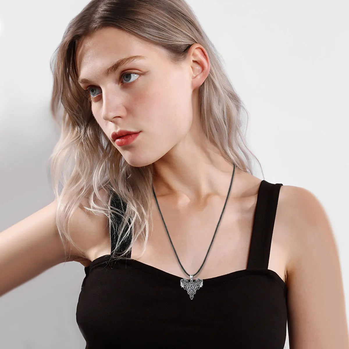 Collana Cuore con Draghi in Argento 925