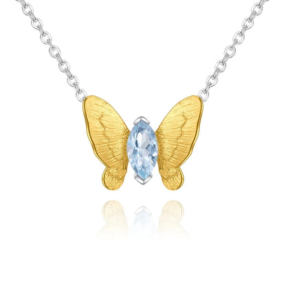Collana Farfalla in Argento 925 e Pietra Naturale - EkoWorld Jewels Collana