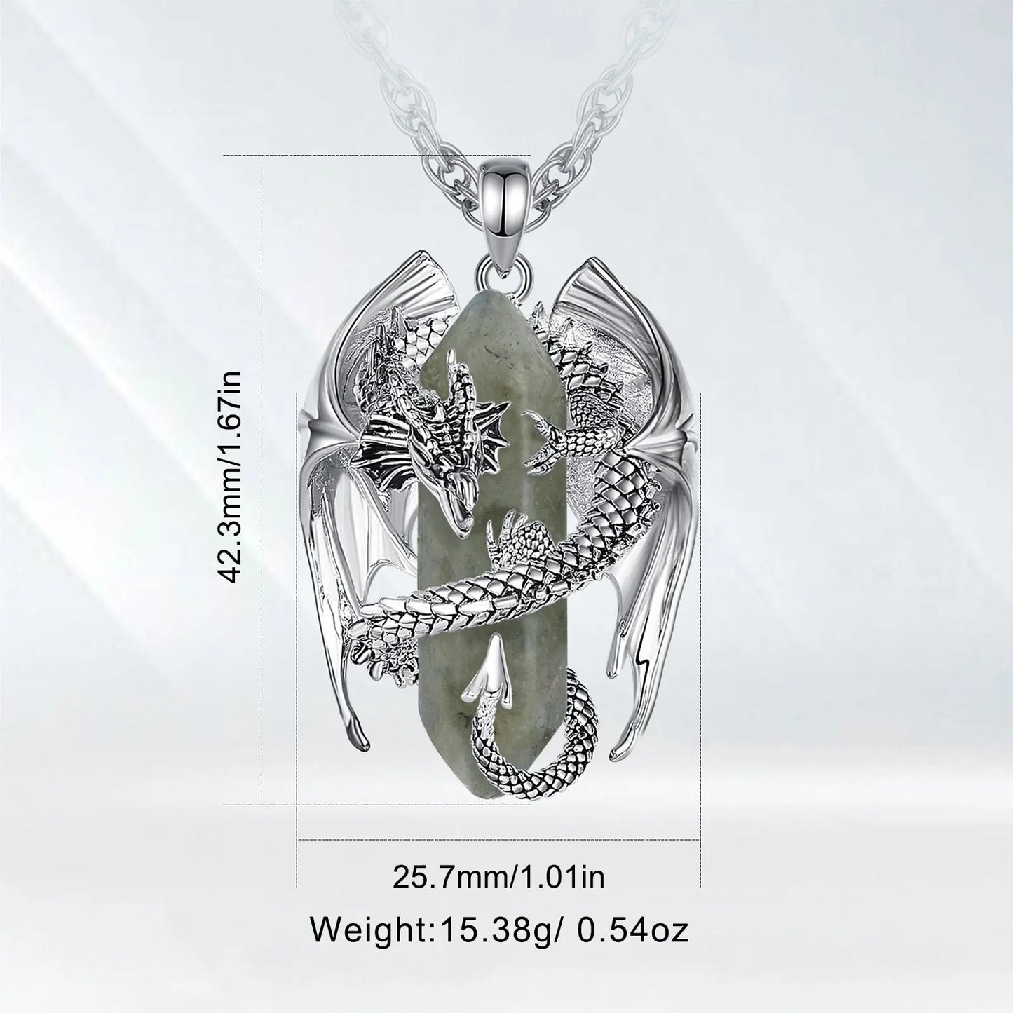 Collana Drago in Argento 925 e Labradorite