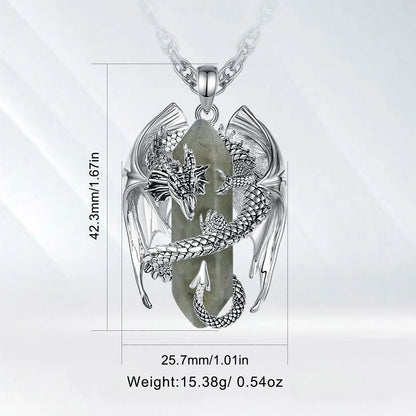 Collana Drago in Argento 925 e Labradorite