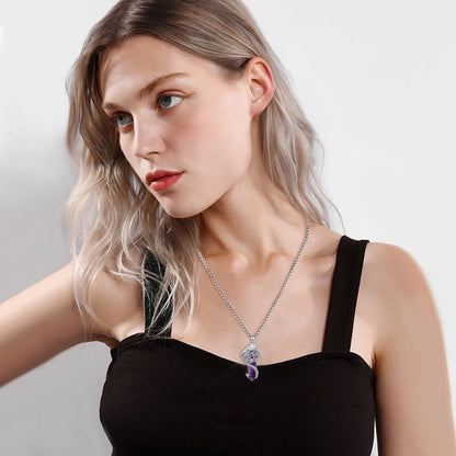 Collana Drago in Argento 925 e Ametista