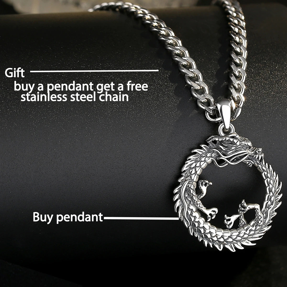 Collana Drago in Argento 925