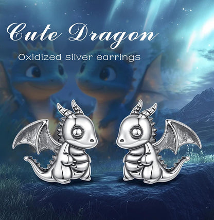 Orecchini Drago in Argento 925