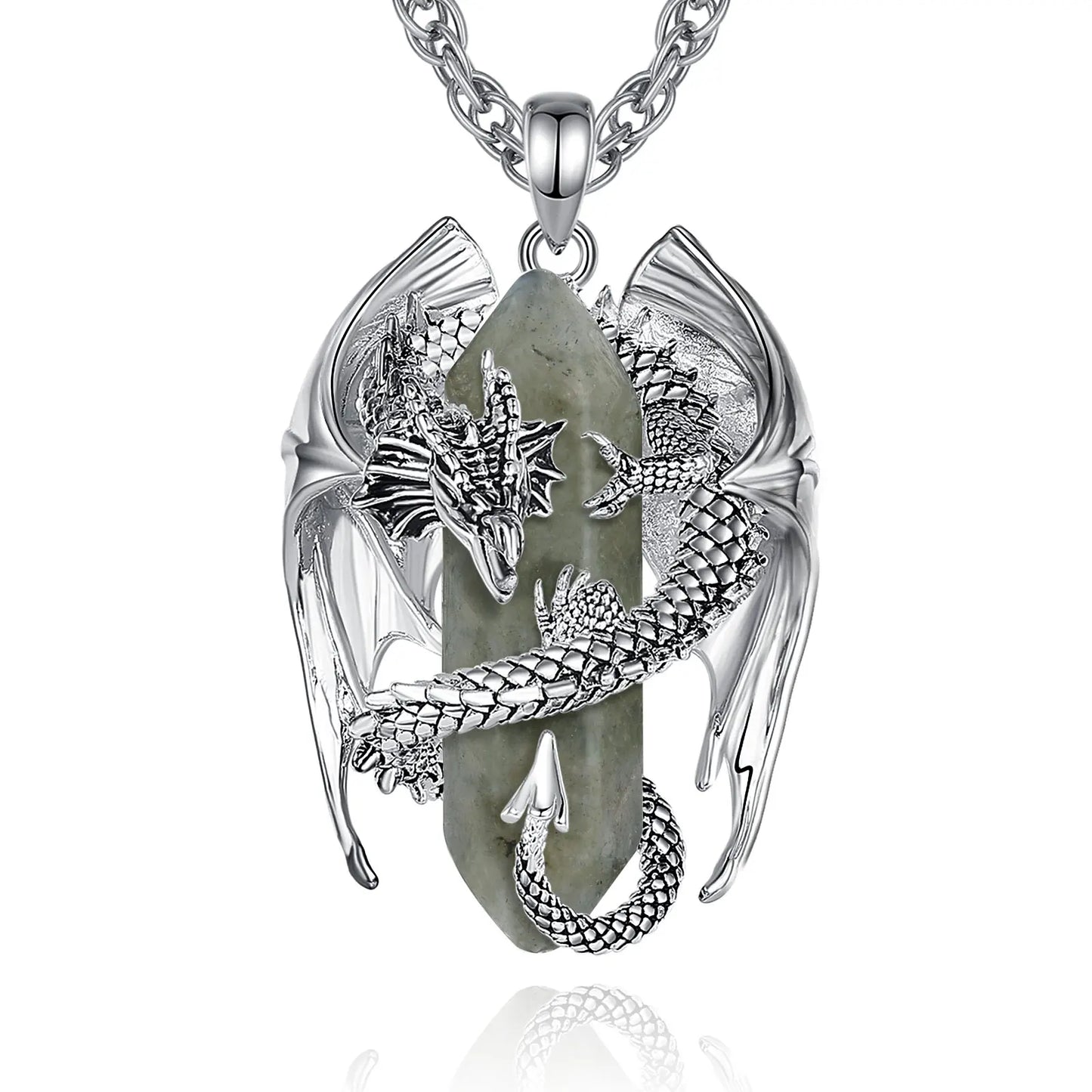 Collana Drago in Argento 925 e Labradorite