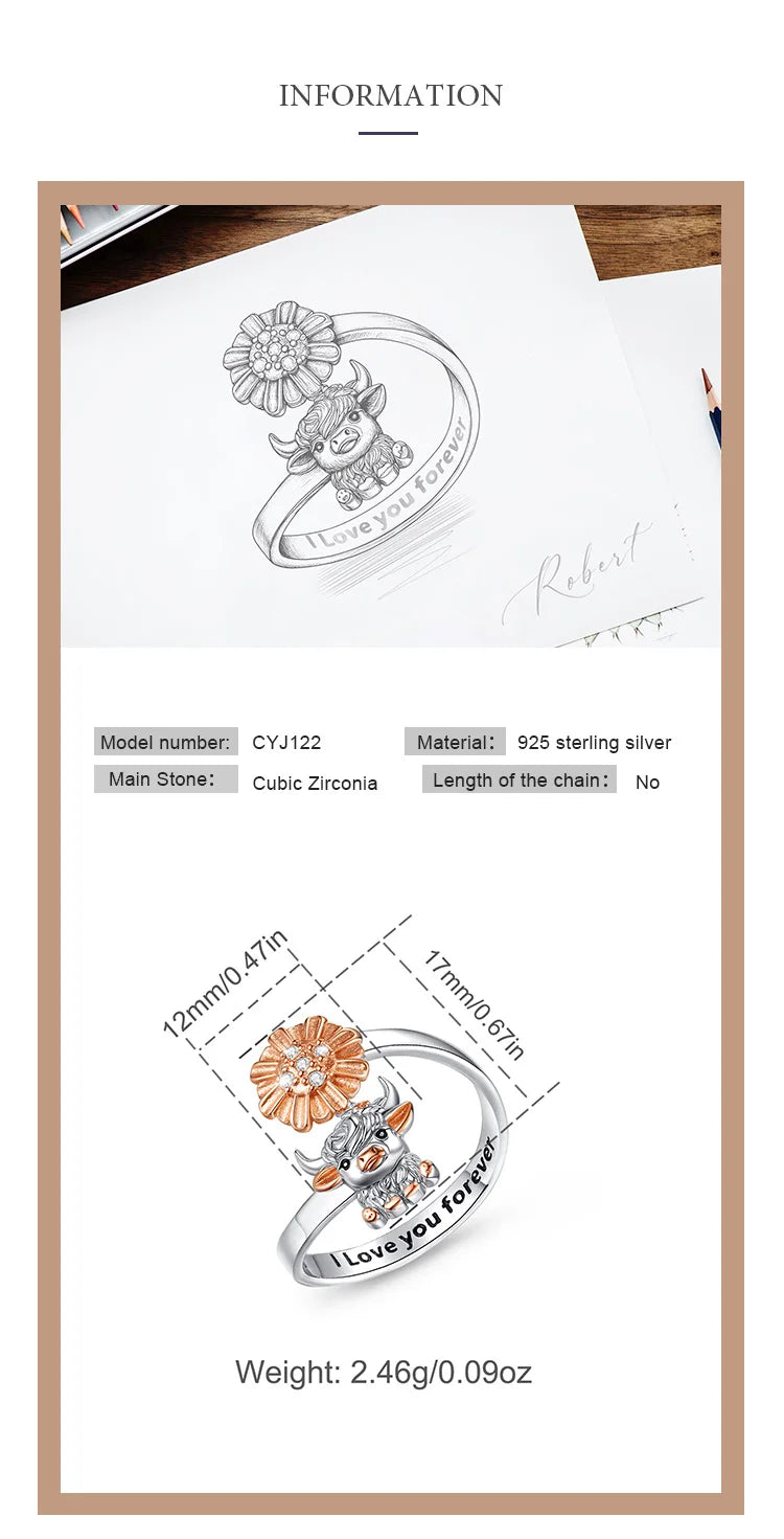 Anello Toro in Argento 925