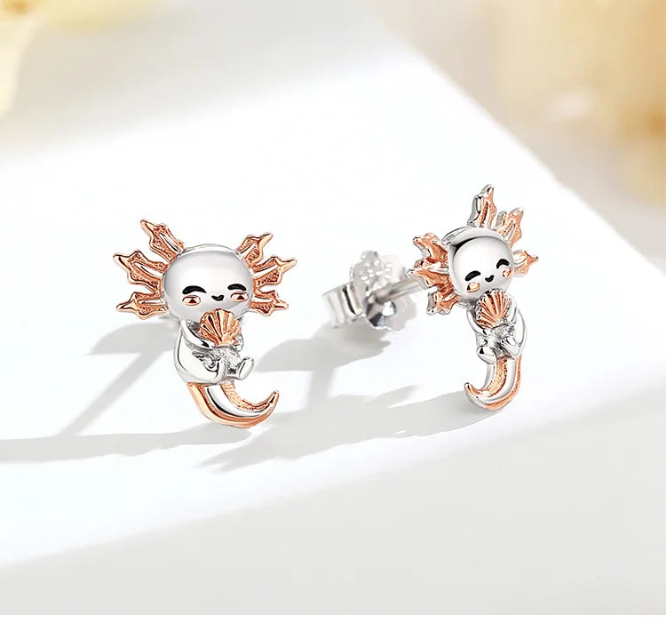 Orecchini Axolot in Argento 925 e Zirconi