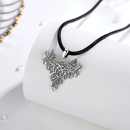 Collana Cuore con Draghi in Argento 925