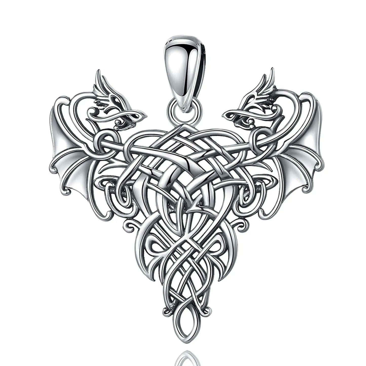 Collana Cuore con Draghi in Argento 925