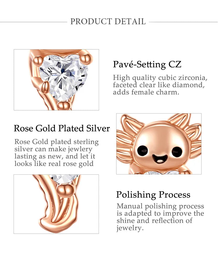 Orecchini Axolot in Argento 925 e Zirconi