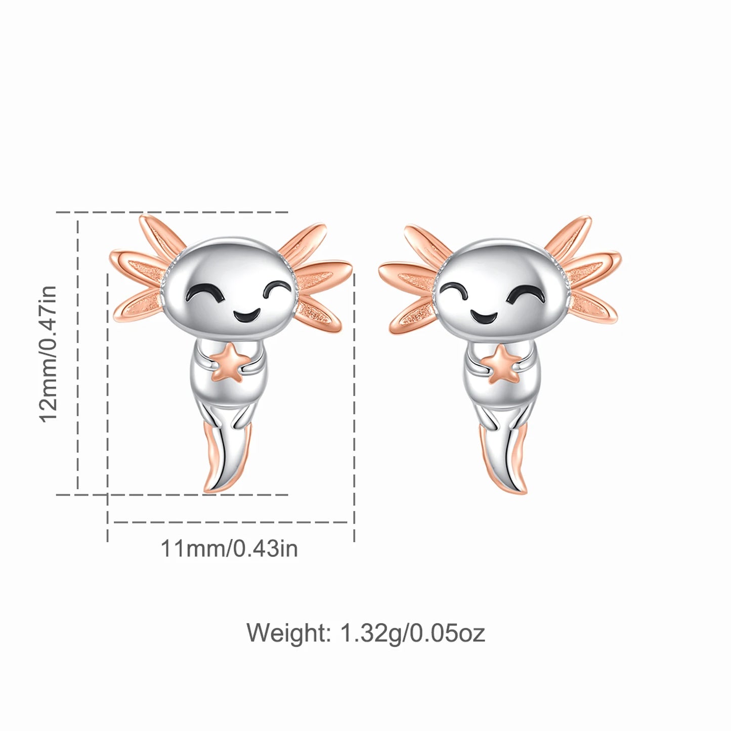 Orecchini Axolot in Argento 925 e Zirconi