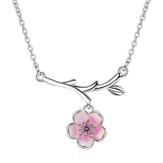 Collana Fiore di Sakura in Argento 925 - EkoWorld Jewels Collana