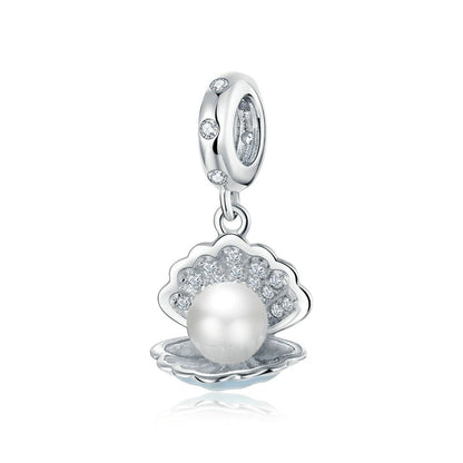 Charm Conchiglia in Argento 925 e Perla Naturale - EkoWorld Jewels Charm