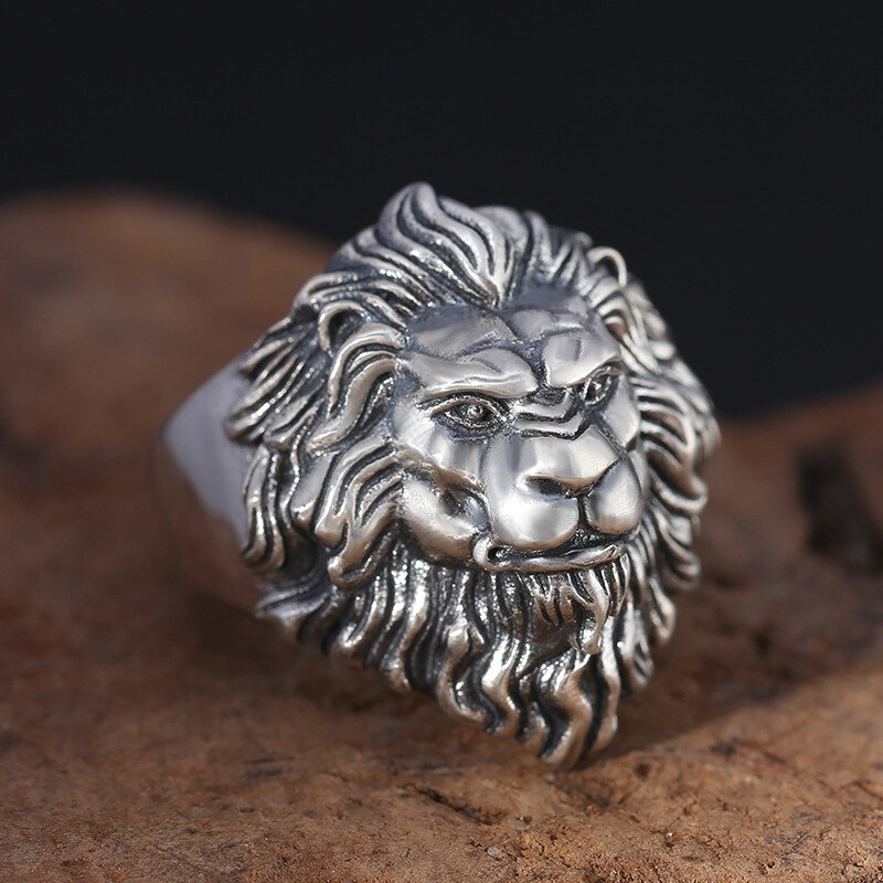 Showroom of 925 sterling silver lion ring mga - grs0630 | Jewelxy - 93215