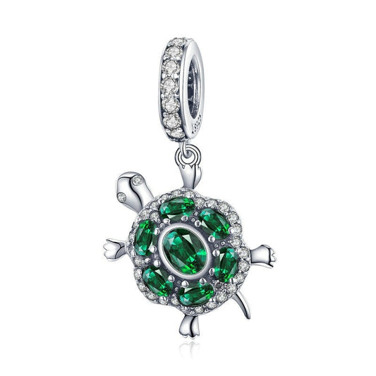 Charm Tartaruga in Argento 925 e Zirconi - EkoWorld Jewels Charm