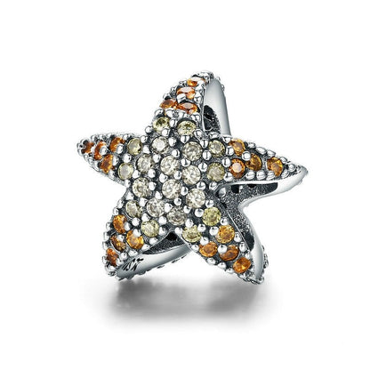 Charm Stella Marina in Argento 925 e Zirconi - EkoWorld Jewels Charm