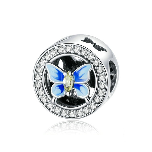 Charm Farfalla in Argento 925 e Zirconi - EkoWorld Jewels Charm