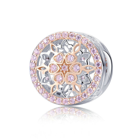 Charm Fiore della Vita Eterna in Argento 925 e Zirconi - EkoWorld Jewels Charm