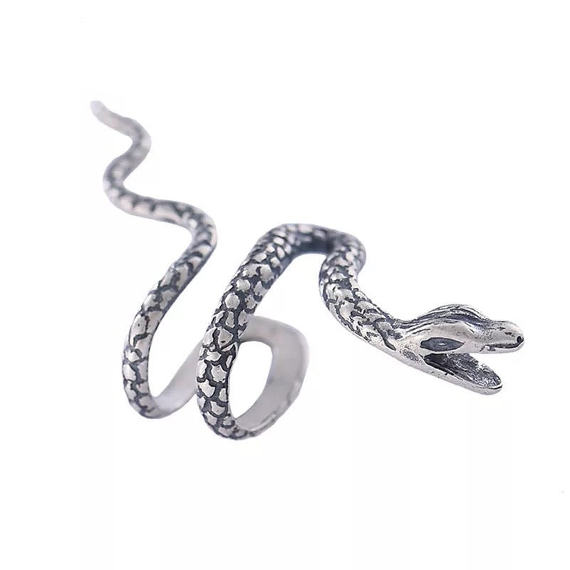 Orecchino Serpente in Argento Antico 925 - EkoWorld Jewels Orecchini