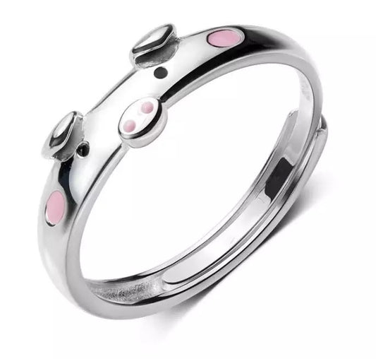 Anello Maialino in Argento 925 - EkoWorld Jewels Anello