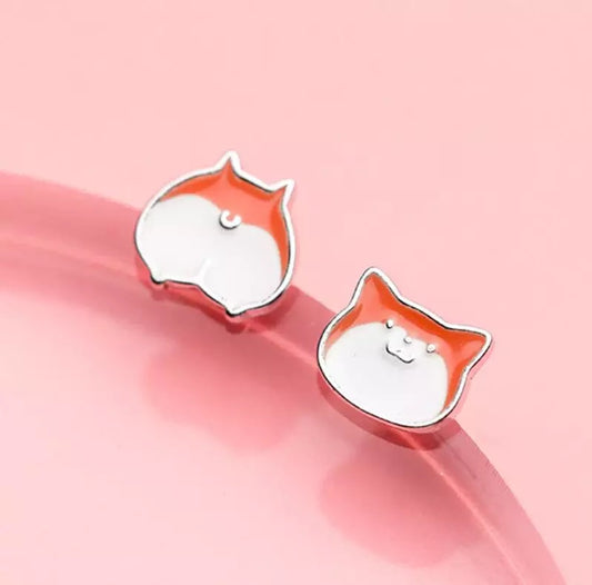 Cat 925 sterling silver earrings