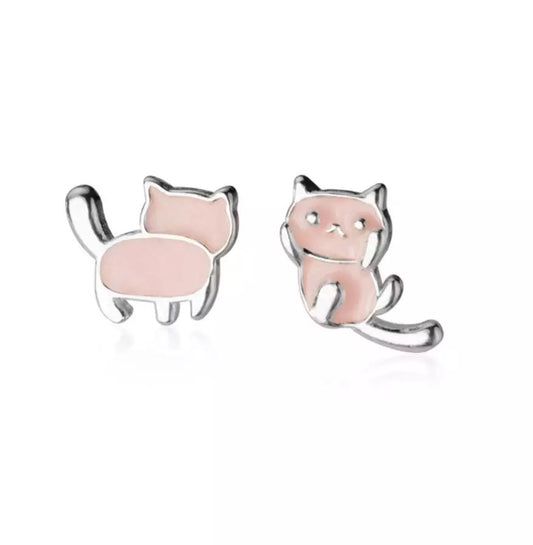 Cat 925 sterling silver earrings