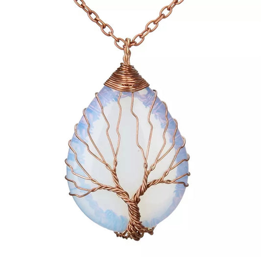 Albero della Vita in Rame e Pietra Opale - EkoWorld Jewels Collana